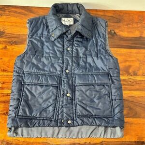 Vintage 80s Men's Blue‎ Puffer Vest The Men's Store at Sears Size L
